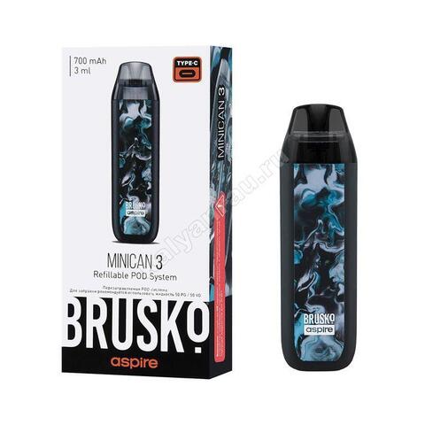 Электронная сигарета Brusko Minican 3 - Чёрно-бирюзовый флюид