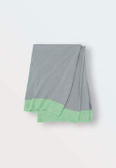 Плед вязаный Simple (серый+минт)