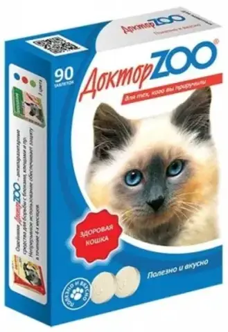 Доктор ZOO лакомство для кошек Здоровье кошка 90таб