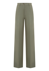 Брюки прямого кроя в цвете хаки