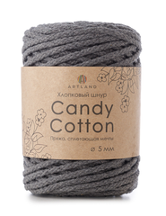 Плетёный шнур Candy cotton 5 мм, 500 гр, 100% х/б, 100 м, суровый