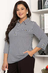 Рубашка в полоску Морячка (бело-синяя) Б14311-18М LT Collection