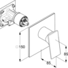 Kludi 547553975 Kludi 547553975 DECUS Встраиваемый смеситель для душа, SLIM.BOXX 88022 черный мат
