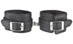 Черные фиксаторы для ног из искусственной кожи