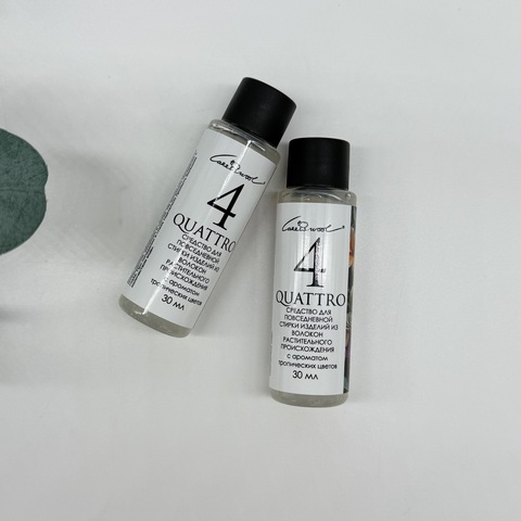 Пробник QUATTRO средство для повседневной стирки изделий из волокон растительного происхождения, тропический цветок, 30мл