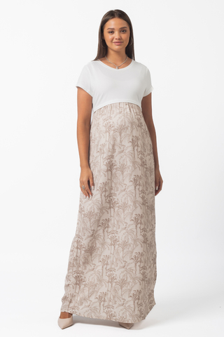 Платье для беременных и кормящих 16442 мокко-тофу