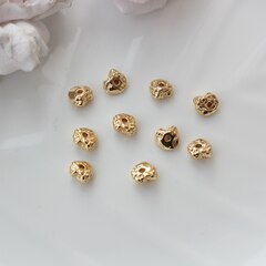 Бусина разделитель (спейсер) фриформ, 7 мм, позолота, 5 штук. Р067