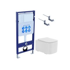 Aquatek SET Aquatek КВАДРО T-KKI SET Aquatek КВАДРО T-KKI (рама Aquatek Standard INS-0000012+крепежа KKI-0000002 +унитаз AQ1515T-00 КВАДРО с тонким сиденьем soft-close) фото