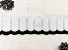 Подвязы трикотажные, ш. 6,5 см, L 145 см, белый с чёрным