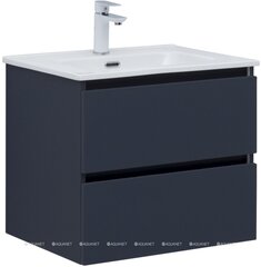 Aquanet 344761 Тумба с раковиной Вега 2.0 60 2 ящ. цв.маренго (раковина Flat) (344761) фото