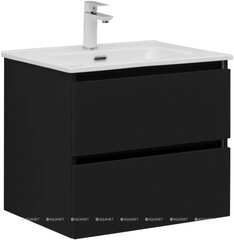 Aquanet 362548 Тумба Вега 2.0 60 (Ирис T) 2 ящ. цв. черный (362548) фото