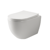 Ceramica Nova Mia CN1805 Подвесной унитаз с ультра тонким с сидением с функцией плавного закрытия, цвет: белый