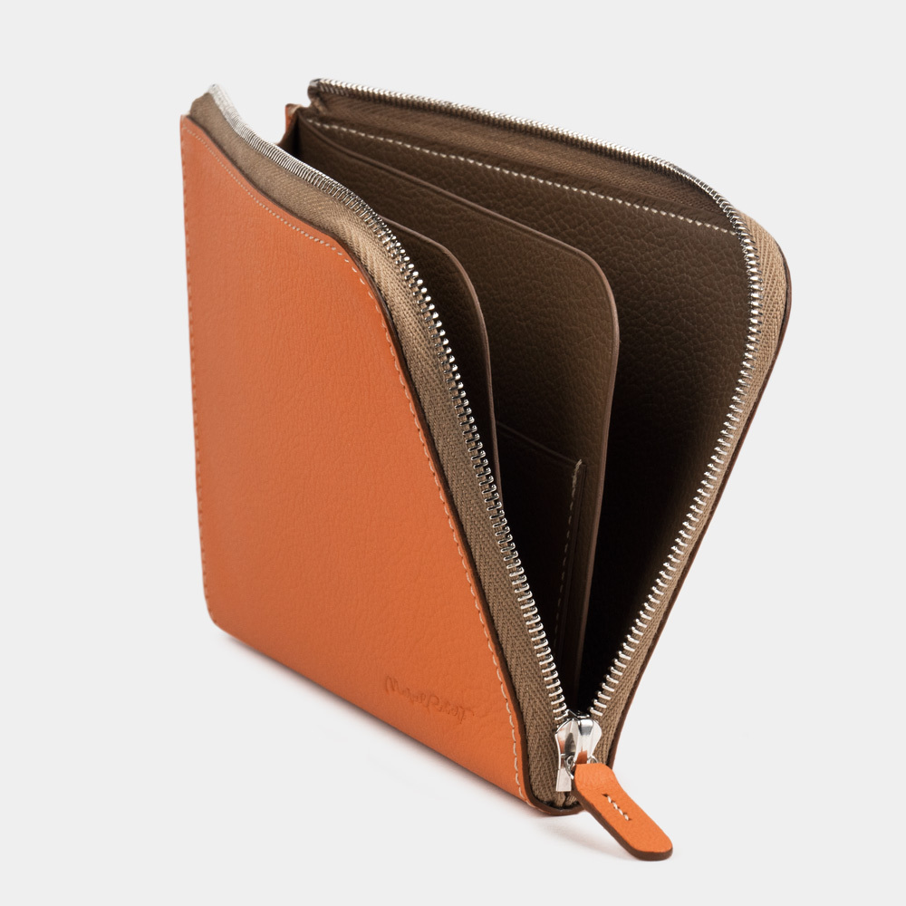 Кожаный кошелек Pont Aven оранжевого цвета