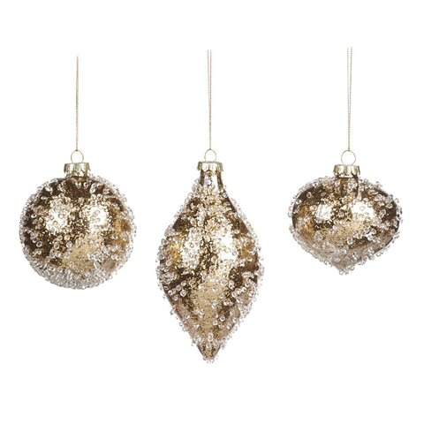 Шары 3шт 8см Goodwill золотые