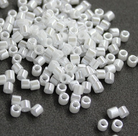 DBL-0201 Бисер цилиндрический Миюки делика 8/0 /Miyuki delica 8/0 White Pearl