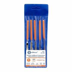 Набор надфилей КОБАЛЬТ алмазных, 140х 50х3 мм, обрезиненные рукоятки (5 шт.) чехол (790-137)