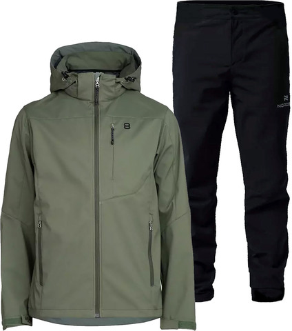 Премиальный лыжный утепленный костюм 8848 Altitude Padore Softshell Thyme NordSki Urban Black