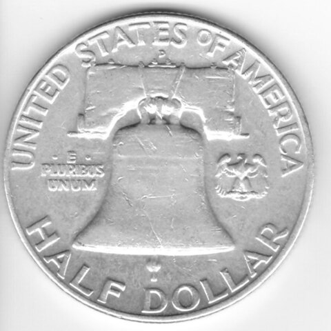 50 центов, 1/2 доллара 1958 г. D. США (Америка) VF