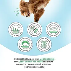 Best Dinner Vet Profi Hypoaller cухой корм взрослых собак при пищевой аллергии 2 кг