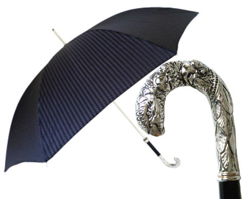 Pasotti мужской зонт трость Silver Eagle's Hook