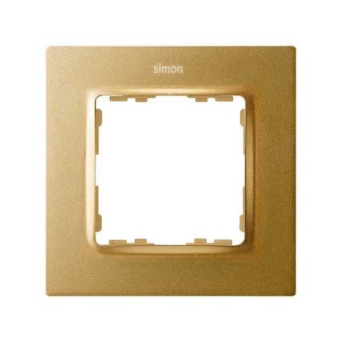 Рамка на 1 пост. Цвет Золото матовый. Simon 82 Concept. 8200617-095