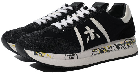 Premiata Conny Черные с белым