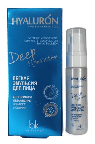 BelKosmex Hialuron Deep Hydration Легкая эмульсия для лица интенсивное увлажнение 30г