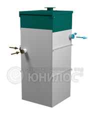 Станция биологической очистки Юнилос Астра 6 миди/ 1200 л. в сутки / 6 чел. / самотечный сброс / компрессорная аэрация (1200x1150x2510см;220кг;) - арт.560523