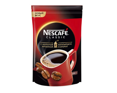 купить Кофе растворимый Nescafe Classic с добавлением молотой арабики, 250 г