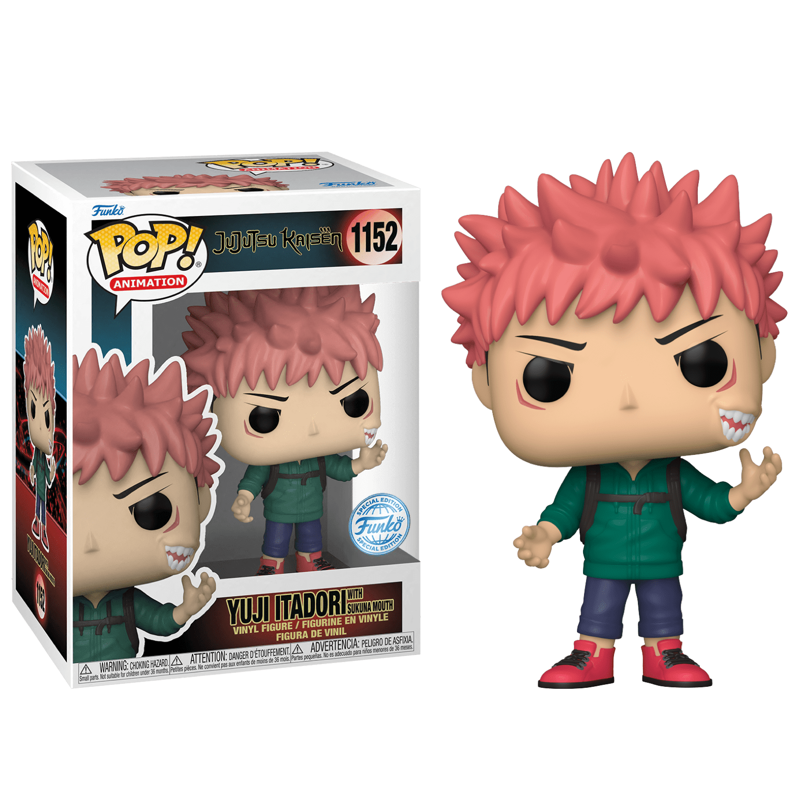 Фигурка Funko POP! Jujutsu Kaisen: Yuji Itadori with Sukuna Mouth (Exc)  (1152) – купить за 2390 руб | Чук и Гик. Магазин комиксов