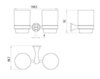 Lemark LM2142C "Стандарт" Аксессуары для ванной, стакан 2шт. керамические для зубных щеток с настен держ