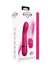 Розовый вибромассажер Kegel G - 20 см. - 