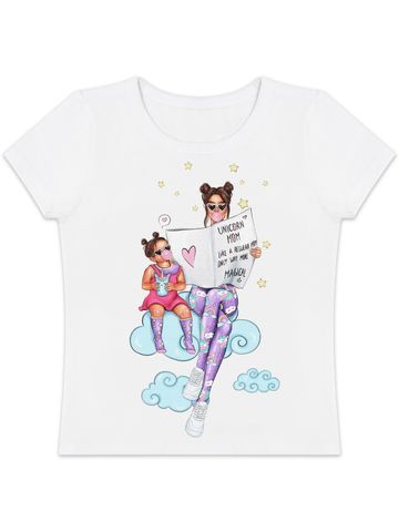 Футболка с принтом "Магия" шатенка (Family look)