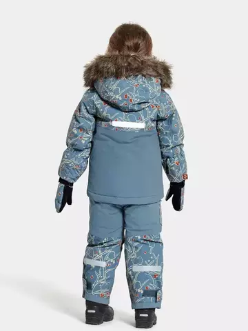 Didriksons куртка POLARBJORNEN PR PARKA снегири на голубом