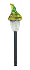 Светильник садово-парковый на солнечной батарее «Лягушка на цветке», 1 LED белый, 80*75*410мм, GL89 (Feron)