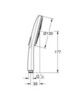 GROHE 22127KF0 Rainshower SmartActive 130 Ручной душ, 3 режима струи, фантомный чёрный