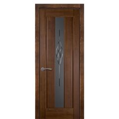 Купить Межкомнатная дверь массив ольхи Версаль NEW античный орех остеклённая