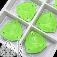 Стразы пришивные Trilliant Neon Green,  купить оптом неоновые стразы в интернет-магазине Strazok.ru