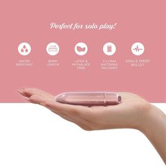 Розовая гладкая вибропуля So Divine Halo Bullet Vibrator - 8 см. - 