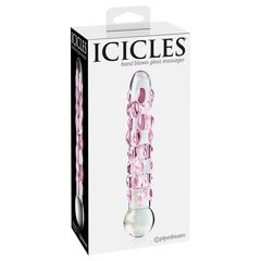 Стеклянный фаллоимитатор Icicles №7 - 17,8 см. - 