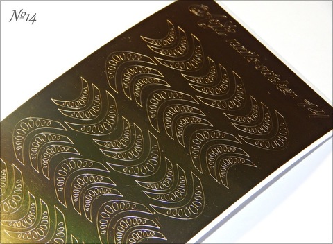 Металлизированные наклейки Arti nails Stiker цвет золото №14 купить за 100 руб