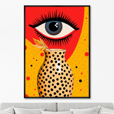 ArtNoMore - Репродукция картины на холсте Vase and Eyes, No 2, 2024г.