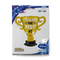 Г Фигура, Кубок Чемпиона, Ты Лучший, Золото, Голография, 33''/84 см, 1 шт.