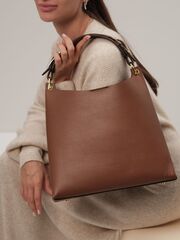 Сумка кожаная коричневая