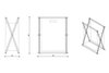 Decor Walther 0507755 Decor Walther Cross WB Корзина для белья 58.5x32x82см, цвет: хром / белый