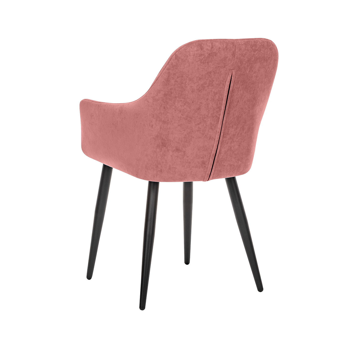 Стул с подлокотниками Leset Слим, каркас Черный, велюр Персиковый, фото 5