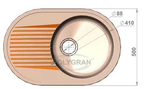 Кухонная мойка POLYGRAN F-16
