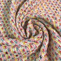 Ткань твид Chanel оригинал цвет яркая клетка 3092