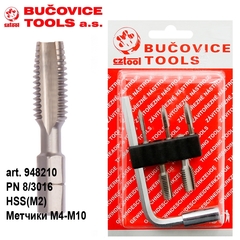 Набор метчиков для шуруповерта M4 -M10 HSS (BIT-2) 6пр Bucovice(CzTool) 948210