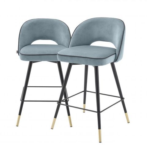 Полубарный стул CLIFF (набор из 2 шт.) синий